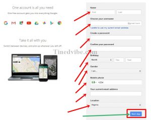 Guide to Create Gmail Registration - www.gmail.com
