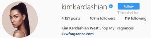 Follow Kim Kardashian Instagram Profile Account