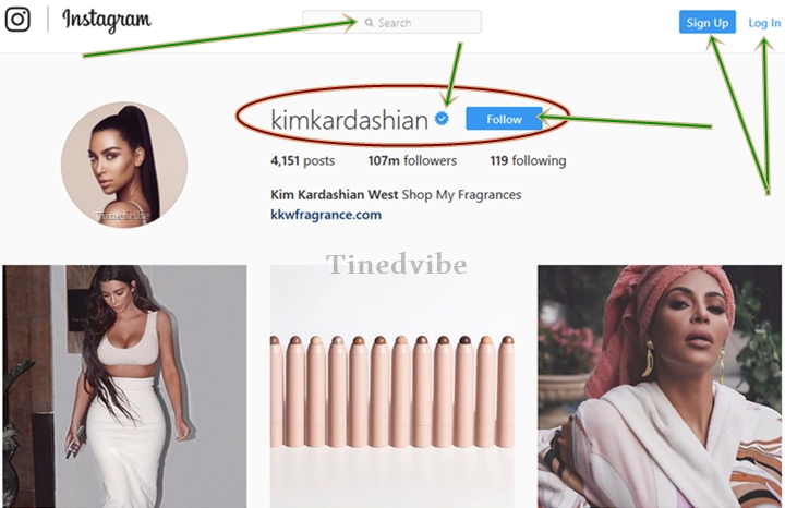 Follow Kim Kardashian Instagram Profile Account