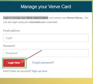 Verve credit card login