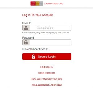 JCPenney Credit Card Login