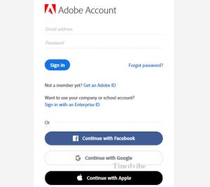 Adobe sign in Account